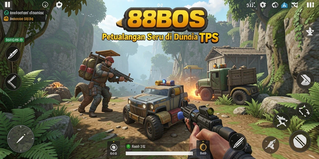 Tangkapan layar gameplay seru di 88BOS dengan aksi TPS.