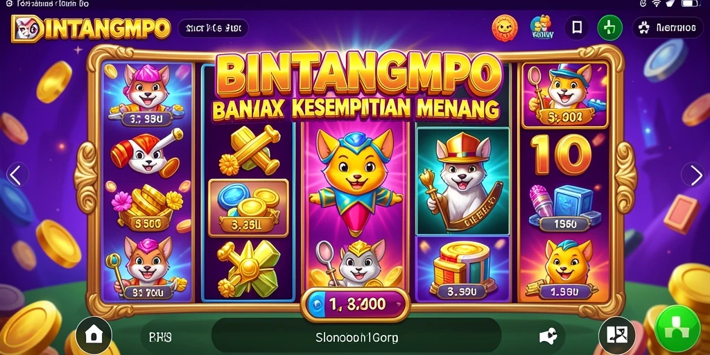 Tampilan gameplay BINTANGMPO yang seru dengan fitur slot menarik.