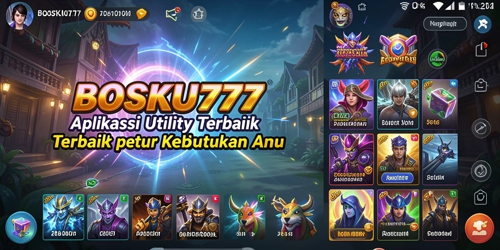 Tampilan antarmuka utama BOSKU777 yang modern dan user-friendly.