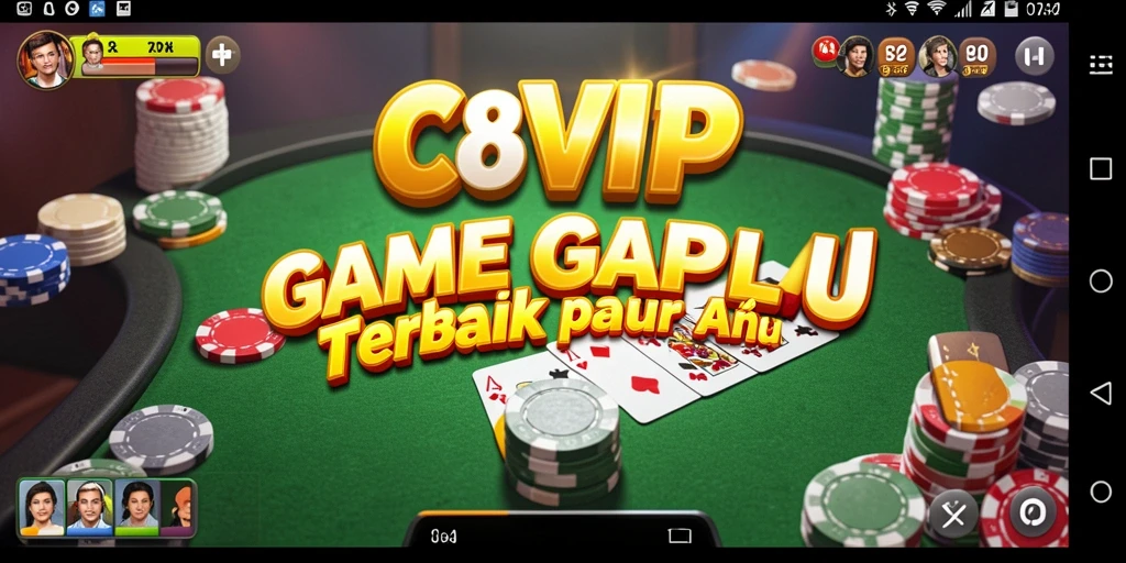 Gameplay seru Gaple di C8VIP dengan teman-teman.