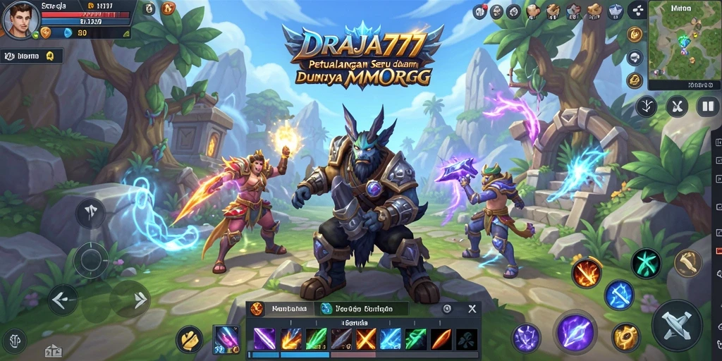 Screenshot gameplay DRAJA777 menampilkan aksi seru dalam petualangan MMORPG.