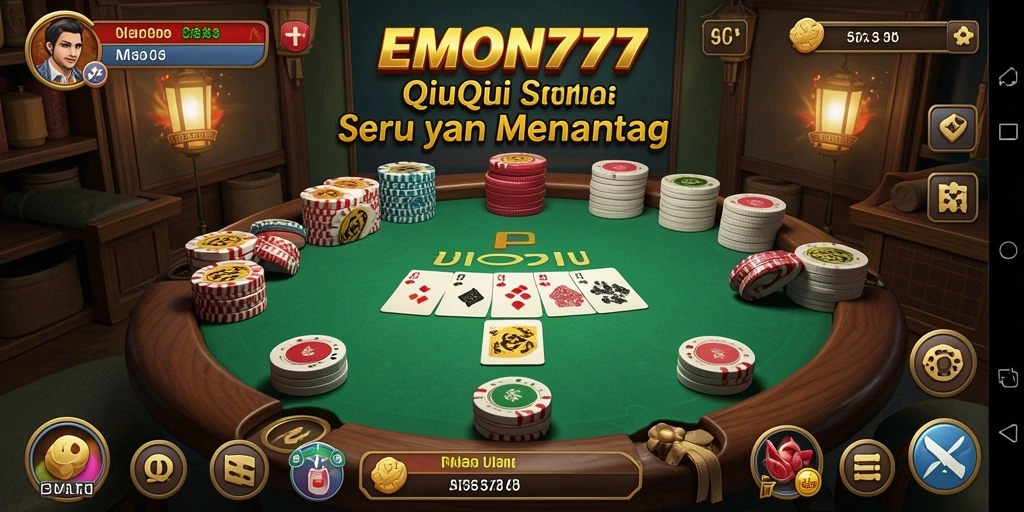 Tampilan gameplay QiuQiu yang seru dan interaktif.
