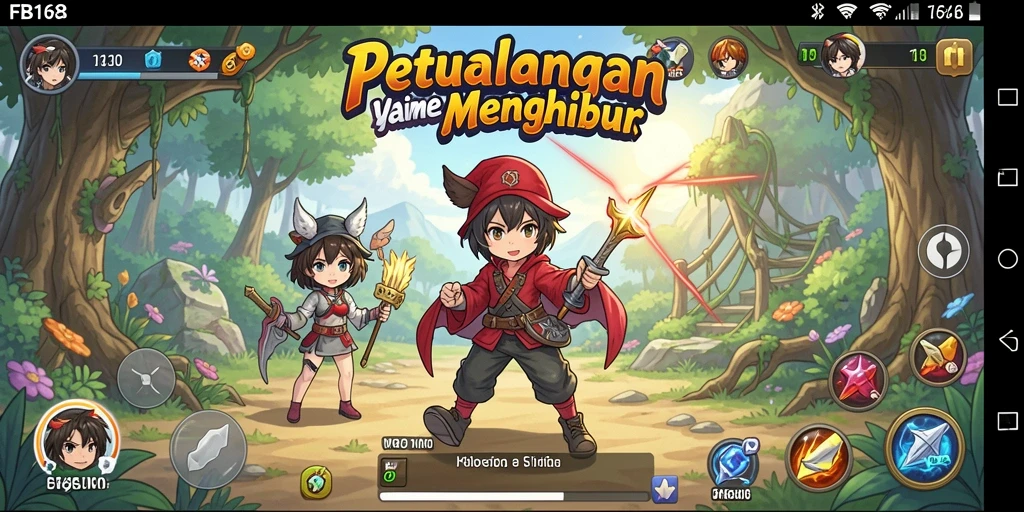 Tampilan gameplay mengasyikkan dari FB168 dengan karakter Anime menawan.