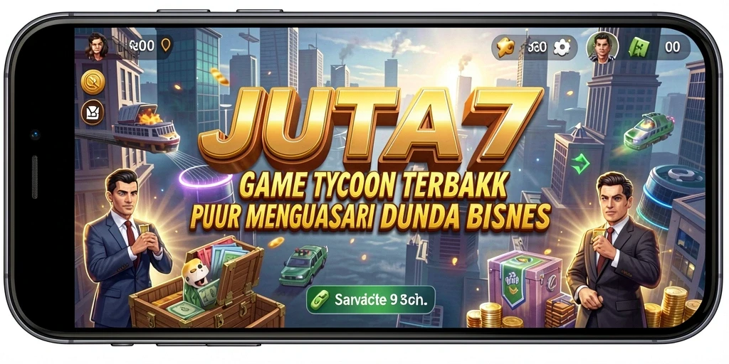 Tampilan gameplay menarik dari JUTA7 yang menunjukkan strategi bisnis.