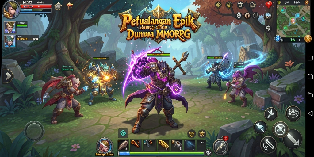 Screenshot ME355 menampilkan aksi seru dalam pertempuran MMORPG.