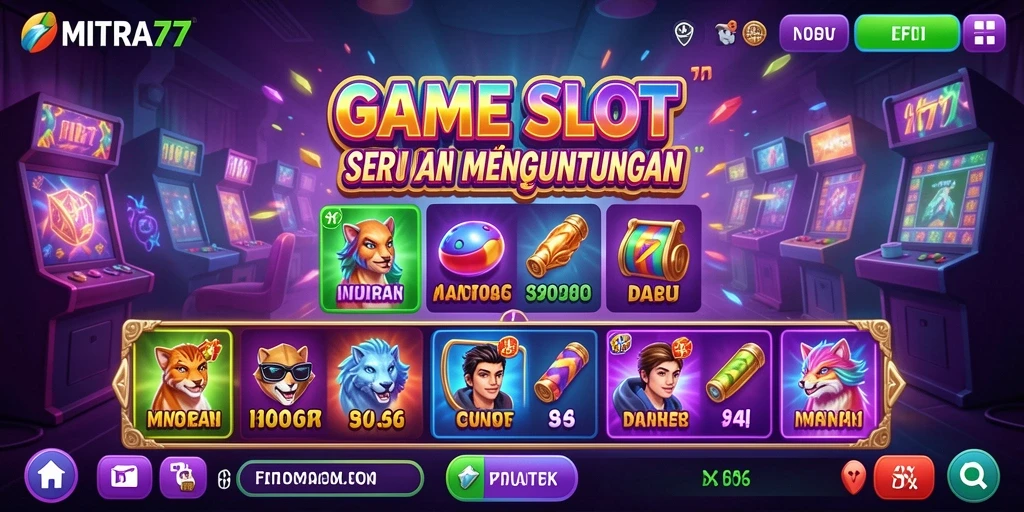 Tampilan gameplay seru dari MITRA77 dengan mesin slot yang menarik.