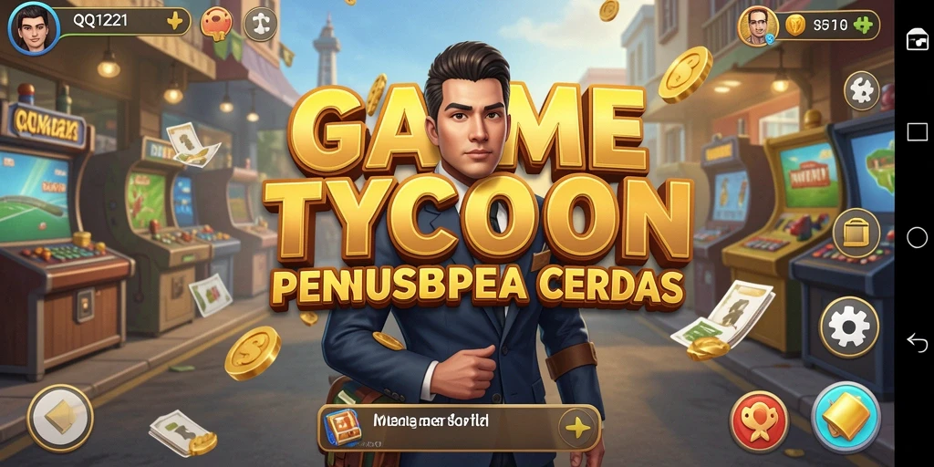 Screenshot gameplay QQ1221 yang menampilkan manajemen bisnis yang menarik.