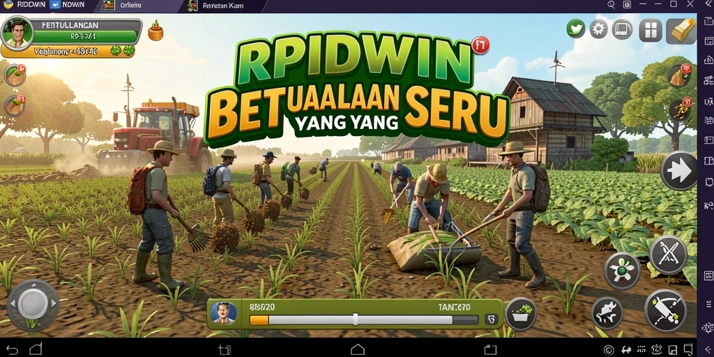 Gameplay seru di RPIDWIN dengan aktivitas bertani.