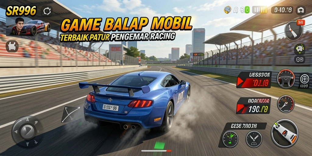 Tampilan gameplay SR996 yang seru dan menegangkan di lintasan balap.