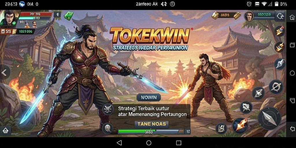 Tampilan menarik dari gameplay dan strategi dalam TOKEKWIN.