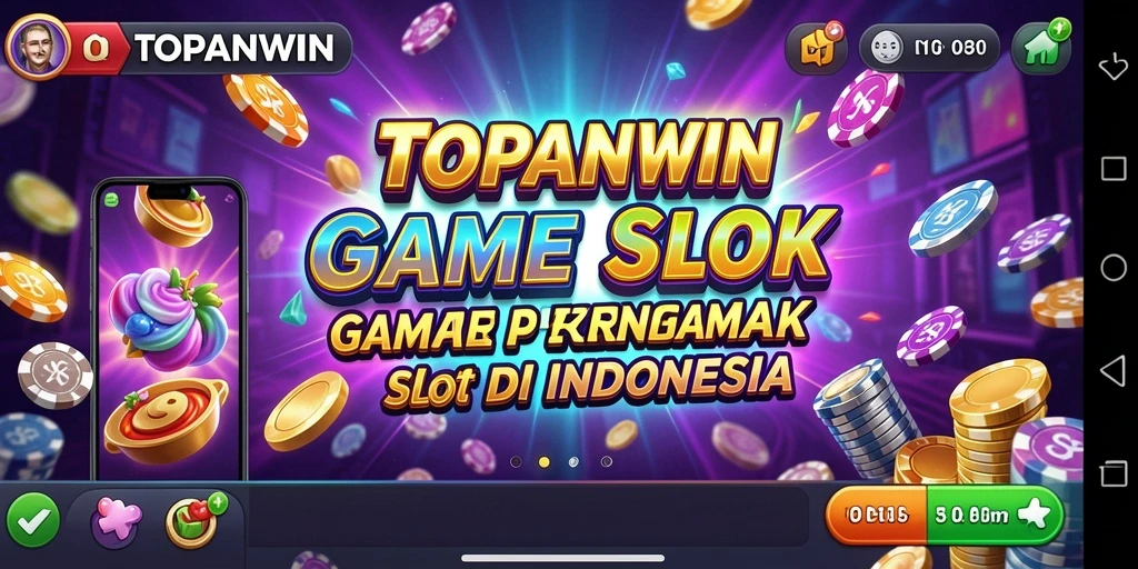 Tampilan gameplay TOPANWIN yang menarik dengan animasi slot yang dinamis.